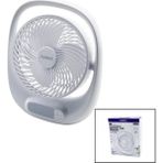 USB 7 Inç- 20CM Masa Üstü Fan Vantilatör Işıklı 5W 180 Derece 3 Kademe Hız - 3 Pervane STAND=24.8X30.5X8CM Aufn-01 (4887) - Renkli