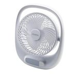 USB 7 İNÇ- 20CM MASA ÜSTÜ FAN VANTİLATÖR IŞIKLI 5W 180 DERECE 3 KADEME HIZ - 3 PERVANE STAND=24.8X30.5X8CM AUFN-01 (5264)