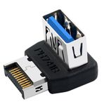 USB Adaptörü,USB 3.1 TYPE E Başlığa Anakart Dönüştürücü | Panel Tip-E 90 Derece Yönlendirme Konnektörü Gençler Çocuklar İçin