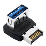 USB Anakart Adaptörü - USB 3.1 TYPE E Başlığa Anakart Dönüştürücü - Panel Tip-E 90 Derece Yönlendirme Konnektörü Gençler Çocuklar İçin
