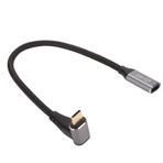 USB C 3.1 Şarj Kablosu, Sağ Açı Tak Ve Çalıştır Altın Kaplama USB C 3.1 Erkek - USB Dişi Kablo Oyun Konsolları Için (25cm)
