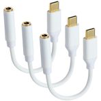 USB C - 3,5 mm Dişi Kulaklık Jak Adaptörü, Tip C - Aux Ses Dongle Kablo Kablosu iPhone 16/16 Pro/15/15 Pro/Pro Max/Plus, Galaxy S24/S23/S22 Ultra, iPad Pro, Pixel 9/8 (3) ile Uyumlu