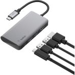USB C 4'ü 1 Arada Çok Bağlantı Noktalı Adaptör (4k Hdmı, Usb-C 100W Pd Geçişli Şarj ve Daha Fazlası Için 2 x USB A Bağlantı Noktası Ile)