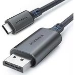 Usb C Displayport 1.4 Kablo (8K@60Hz, 4K@240Hz, 2K@360Hz) Hdr Hdcp Type C To Dp [Thunderbolt 5/4/3, Dex Mode Uyumlu], Iphone 15/16/17 Pro, Macbook, Ipad Pro/Air, S25 Uyumlu (2 Metre)