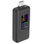 USB C Güç Test Cihazı Voltaj Akımı 2 1 Metre Voltmetre Ammetre Renk Ekran DC4-30V, Doğru Algoritma, Hızlı Şarj Desteği, Güç Açma Depolama, Akıllı Telefon, Bilgisayar, Taşınabilir