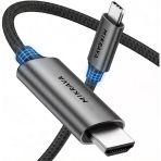 Usb C Hdmi Kablo (4K@60Hz,2K@120Hz,1080P@165Hz) Hdr Hdcp Type C To Hdmi 2.0 , 15/16/17 Pro, Macbook Ipad Pro/Air, S25 Ile Uyumlu (2 Metre)