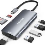 USB C Hub, Cakitte 7'si 1 Arada USB C - 4K@60HZ HDMI Multiport Adaptörü, 3 USB 3.0 Bağlantı Noktası, SD/TF Kart Okuyucu, 100W PD, MacBook Pro Air HP XPS için USB C Hub Multiport Adaptörü Tasarımcısı