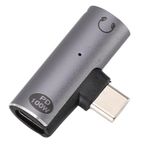 USB C Ila 3,5mm Kulaklık Ve şarj cihazı adaptörü, 2'de 1B C Erkek Ila 3,5mm Dişi Kulaklık Jak adaptörü 100W akıllı Telefonlar, Tabletler, dizüstü Bilgisayarlar Için hızlı şarj (GRAY)