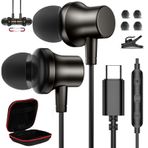 USB C Kulaklık Tip C Kulaklık Manyetik Kablolu Kulaklık iPhone 15 Pro Max Samsung S24 Ultra A53 A54 S23 FE S21 Flip Fold Kulak İçi Gürültü Önleyici Kulaklık iPad 10 Pixel 7a 7 6a 8 8a için Mikrofonlu