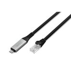 USB-C - RJ45 CAT 6A S/FTP kablosu, 1 Gbit/s, 5 Metre USB 3.2 Gen1, LSZH kılıf