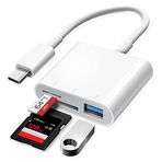USB C SD Kart Okuyucu, Oyuiasle USB C'den SD Karta, iPhone 15 16/iPad/Mac/Dizüstü Bilgisayar, USB-C/Tip C Hafıza Kartı Adaptörü, iMac, iPad Pro Air Mini, MacBook Pro Air,Galaxy,MicroSD/SD için