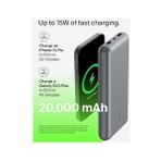 USB C Taşınabilir Şarj Cihazı 20000MAH, 20K Powerbank, USB Type C Giriş Çıkış Portu ve 2 USB A Portu, USB C - A Arası Kablo Dahil, Galaxy,, Ipad, Airpods Vb Için – Uzay Grisi