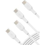Usb-C - Usb-C Kablosu (1m/3.3ft), 15, 15 Pro, 15 Pro Max, 15, S23, S22, Not, Piksel, iPad Pro, Usb-C Kablosu Için Usb-C Hızlı Şarj Kablosu - Beyaz (2'li