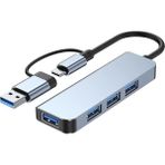 USB Çoğaltıcı Dönüştürücü Adaptör Port Type C USB 3.0 Hub For Mac Book Pro Air Otg USB 3.0 Adapter Type-C Çevirici USB Hub - (Kaliteli ve Hızlı) (4 In 1 Otg)