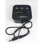 Usb Çoğaltıcı & Kart Okuyucu 3 Port 2.0 Hadron Hd160 Hdx7006 Siyah