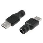 USB - DC Adaptörü DGZZI 2 ADET USB 2.0 A Erkek - DC 5.5x2.1 mm DC Dişi 5V Konektör Şarj Namlu Jak Güç Adaptörü Küçük DC veya USB Elektronik Şarj için, USB Güç Şarj Adaptörü
