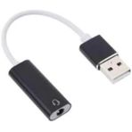 Usb Den Mikrofonlu Kulaklık Çevirici (Usb To 3.5 Mm) Uyumlu Bilgisayar Ses Kartı Kablosu 3.5 Mm (Dişi) Girişli Ses Adaptörü 7.1 Dönüştürücü Ps3 Ps4 Ps5 Uyumlu (Beyaz)