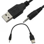 Usb Erkek - 4 Boğumlu 2.5 Mm Stereo Şarj Kablosu