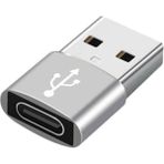 USB Erkek To Type-C Dişi Çevirici Data Otg Adaptör Dönüştürücü - Gümüş