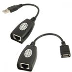 Usb Extender Cat5 Cat6 Kablosu Üzerinden Lan Uzatma Adaptörü 45M