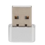 USB Fare Taşıyıcı, Ayrı Mod Açma Kapama Düğmelerine Sahip Fare Taşıyıcı Cihaz 3 Parçayı Destekler Tak Ve Çalıştır PC Dizüstü Bilgisayarını Uyanık Tutar (SILVER)