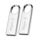 USB Flash Sürücü, Bilious Taşınabilir Anahtarlık Tasarımı Parmak Sürücüler, Metal Stil Memory Stick U Disk, Depolama ve Yedekleme için Su Geçirmez Atlama Kalemi Sürücüsü (64 GB, 2'li Paket)