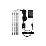 Usb Girişli 12 Ledli Araç İçi Ayak Altı Sese Duyarlı Rgb Şerit Led Aydınlatma
