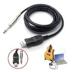 Usb Gitar Ses Link Kablosu Saz Bağlama Kablolu JAK 3m
