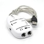 Usb Guitar Link Kablo Usb Enstrüman Kablosu 6.3 Mm Girişli Usb Ses Kartı