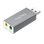 USB Harici Ses Kartı Adaptörü 3.5mm Kulaklık Mikrofon Girişli