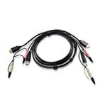 Usb Hdmı Kvm Kablosu, Hoparlör Ve Mikrofon Bağlanabilir, 1.8 Metre Tdrtr