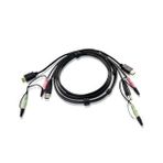 USB HDMI KVM Kablosu, Hoparlör ve Mikrofon bağlanabilir, 1.8 Metre