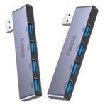 USB Hub 2 Paket Sağ Modül, Fidioto 4 Bağlantı Noktalı USB Hub (1 * 3.0 Bağlantı Noktası, 3 * 2.0 Bağlantı Noktası) Dizüstü Bilgisayar, Xbox, Flash Sürücü, HDD, Konsol, Yazıcı, Kamera, Keyborad, Fare