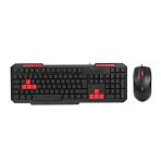 Usb Kablolu Klavye - Mouse Set Kırmızı Tuşlu Q Klavye 1600Dpı Mouse (5365)