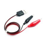 Usb Krokodil Çevirici Kablo - 5v Kaynak - Test Kablosu 60cm Max 2a
