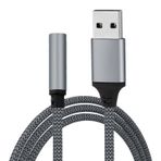 USB Kulaklık Jakı Adaptörü, USB'den Jak Adaptörüne - Harici Ses Kartı Dönüştürücü | Stereo Dönüştürücü, Kulaklık, PC, Dizüstü Bilgisayar, Masaüstü Bilgisayarlar için Ses Kablosu