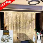 Usb Kumandalı Led Perde Işık 3 Metre Gün Işığı 8 Mod – Yılbaşı, Oda Ve Ev Dekorasyonu Vitrin
