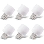 USB LED Küçük Beyaz Işık, USB Mini LED Lamba, Koridor, Tuvalet, Oturma Odası, Çocuk Odası Için Rehber Gece Aydınlatma Işığı (6 Adet)