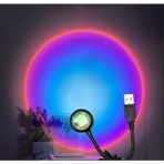 USB LED RAİNBOW PROJEKTÖR LAMBASI FOTOĞRAF ÇEKİM IŞIĞI DEKORATİF IŞIK