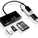 Usb Ligtning iphone ile uyumlu - iPad ile Uyumlu ve Type-c Girişli Kart Okuyucu Multi OTG USB C Adapter SD TF Micro Card Reader Micro USB Adapter Lighting için Dönüştürücü (AL5256)