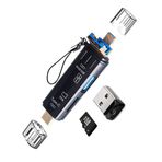 USB Micro SD Kart Adaptörü, Seminer 5'i 1 arada USB C/Mikro/USB 2.0 Taşınabilir Bellek Okuyucu USB OTG Adaptörü Micro SDXC Micro SD Micro SDHC Kartı için MacBook Bilgisayar Android Telefon ile Uyumlu