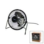 USB - MİNİ FAN METAL KASA - AYAK=360 DERECE MASA ÜSTÜ VANTİLATÖR 4-METAL PERVANE 13.5X11X15CM5V-2.5W (5250)