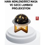 USB Mini Hava Nemlendirici ve Projeksiyon Lamba – Taşınabilir, Sessiz, Dekoratif Aromaterapi Cihazı - Çok Renkli