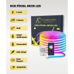 USB Neon Rgb Piksel Şerit LED - Animasyonlu - Sese Duyarlı - 5 Metre (Mobil Aplikasyon - Kumandalı))