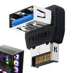 USB Ön Panel Adaptörü, Bilgisayar Anakartı USB3.1 - TYPE-E Arayüz Adaptörü | Panel TİPE-E Erkek Kadın Gençlik Kız Gençler için 90 Derece Direksiyon Konnektörü