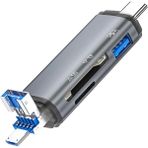 USB Otg Kart Okuyucu Type-C To USB Uçlu Pc Bilgisayar ve Notebook Uyumlu Mikro Sd Kart Okuyucu USB A To USB CADS-307 (3in1)