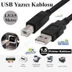 USB Printer Kablosu 1.5 Metre (USB2.0) - Siyah
