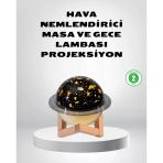 Usb Projeksiyon Gece Lambası Ve Ha Nemlendirici – Aromaterapi Destekli, Taşınabilir Mini