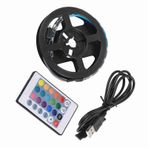 USB -RGB -LED STRIP Superhellic Işıklar Uzaktan Kumanda, TV Arka ışığı/parti Dekorasyonu Için, 60 LED 120 ° Jet açısı (0.5m + 24 Anahtar Denetleyici)