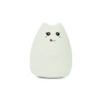 USB Şarj Edilebilir LED Renkli Gece Lambası Hayvan Kedi Stype Silikon Yumuşak Solunum Karikatür Bebek Kreş Lambası Çocuk Hediye | LED Gece Işıkları (Yurt Dışından) - Beyaz